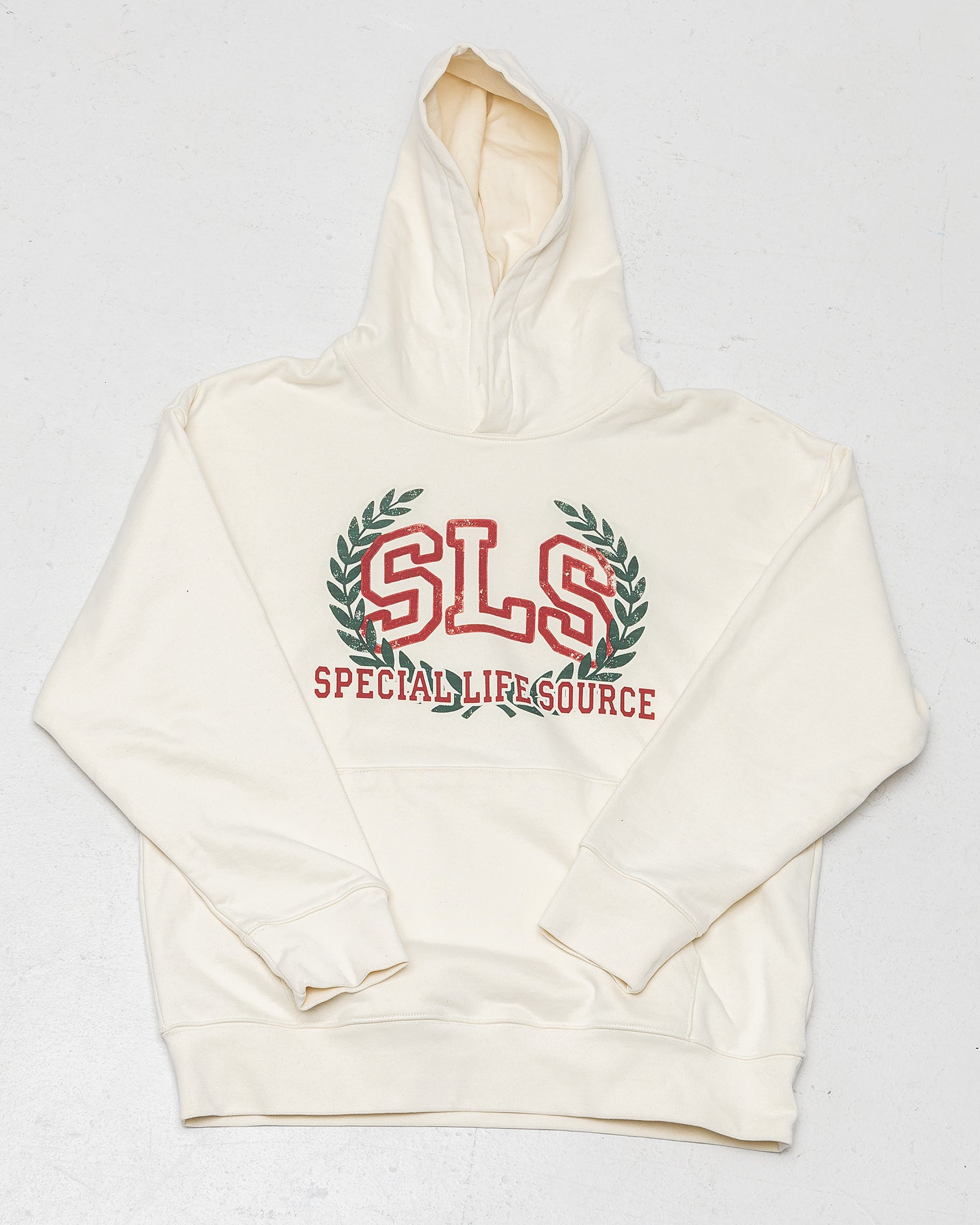 SLS Laurel Logo Hoodie Ivory