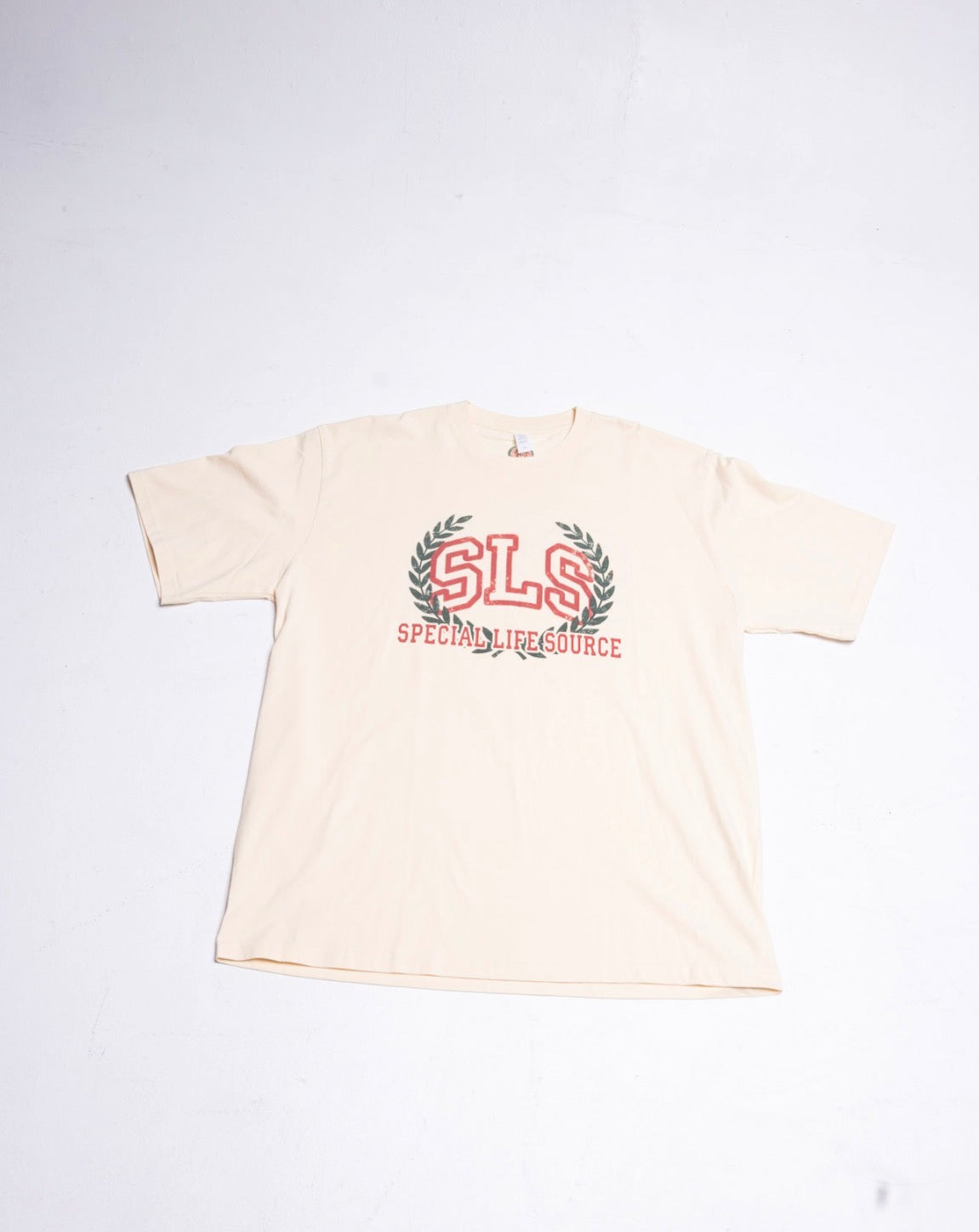 SLS Laurel Logo T-Shirt – Off White / Beige