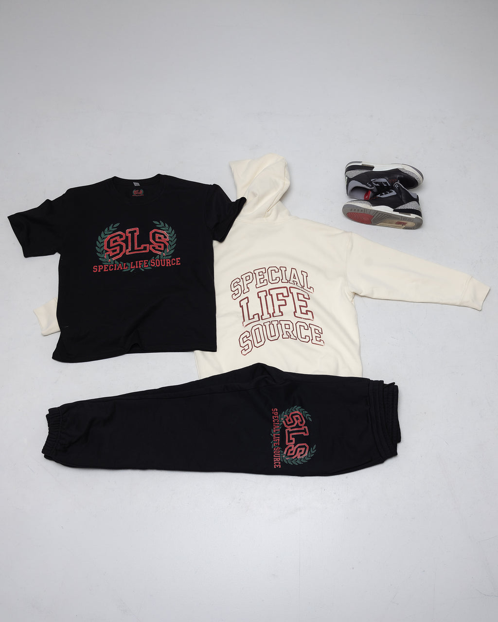 SLS Laurel Logo Hoodie Ivory