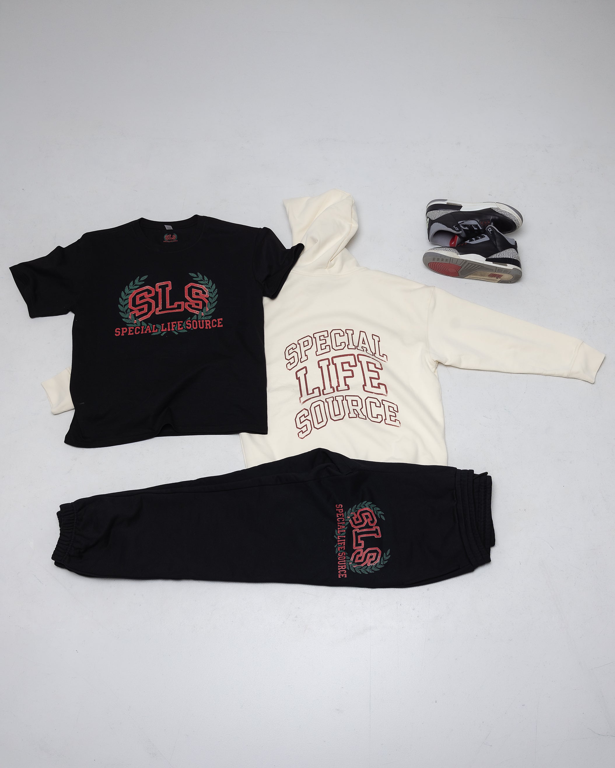 SLS Laurel Logo Hoodie Ivory